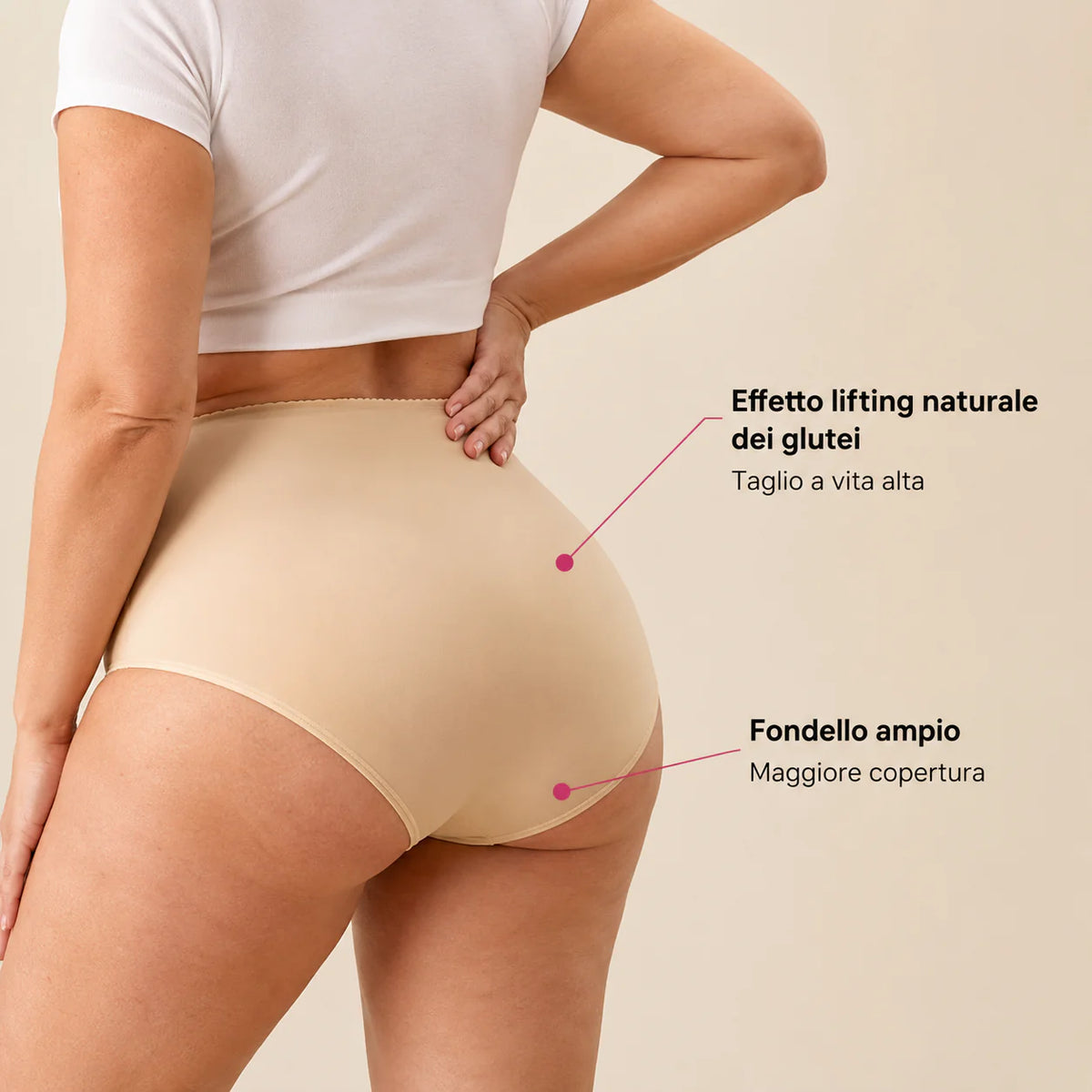 Taglio a vita alta effetto push up