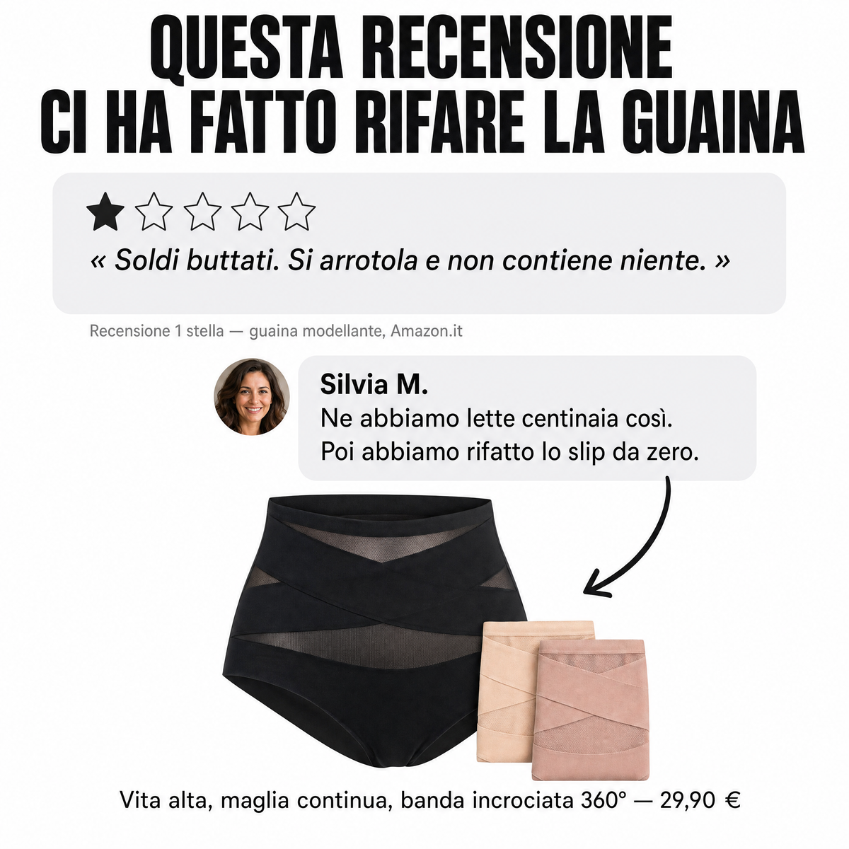 Confronto con una guaina tradizionale